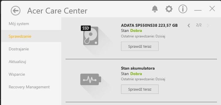 Kopia zapasowa systemu Acer