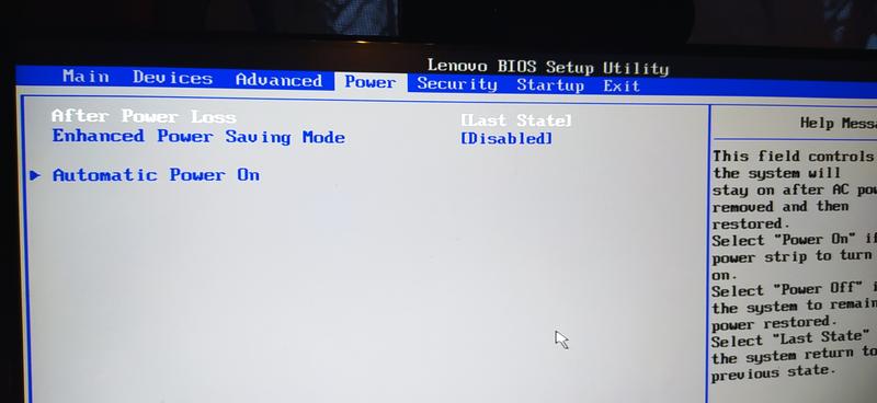 BIOS Lenovo konfiguracja